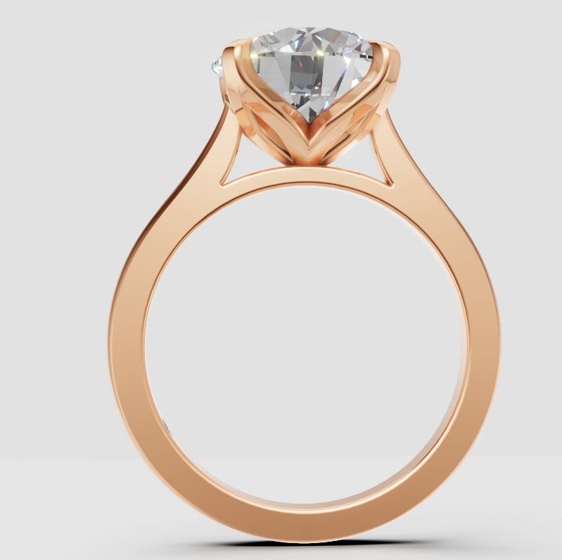 Tulip Round Brilliant Lab-Grown Diamond Engagement Ring