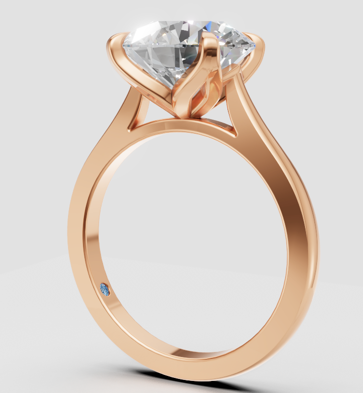 Tulip Round Brilliant Lab-Grown Diamond Engagement Ring