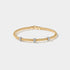 14k yellow gold seagrass bracelet with 27 lab grown diamonds and braided gold rope design