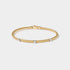 14k yellow gold seagrass bracelet with 3 lab grown diamonds and braided rope design