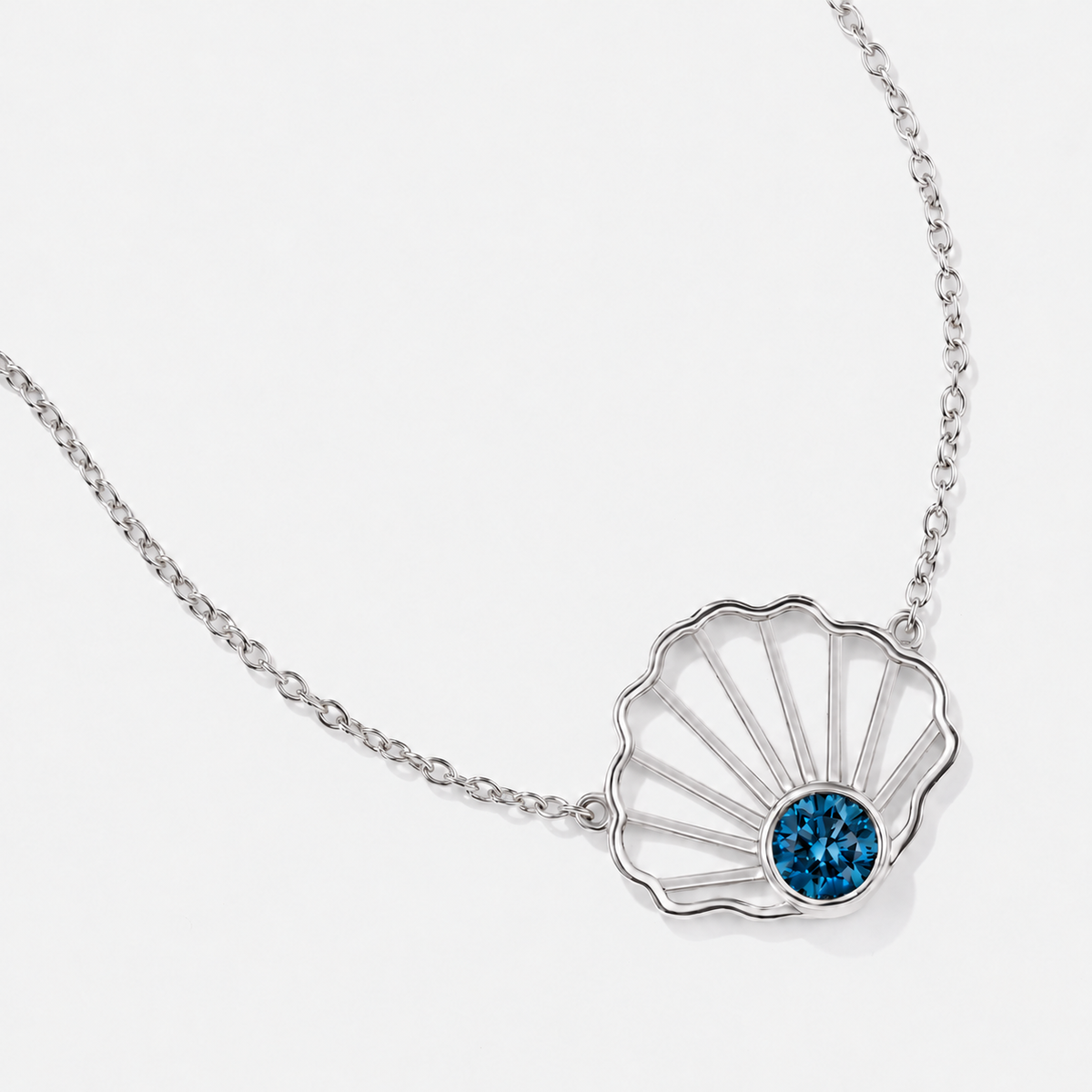 Bayside Scallop London Blue Topaz Necklace