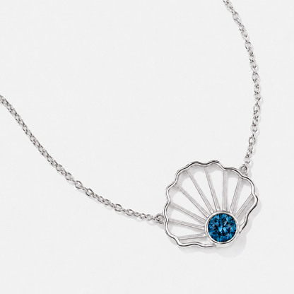 Bayside Scallop London Blue Topaz Necklace