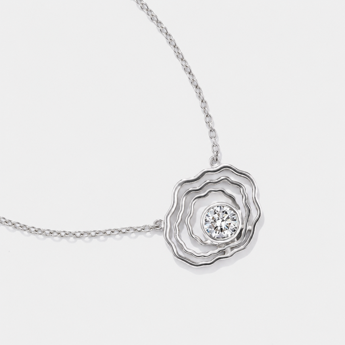 Bayside Mini Oyster Diamond Necklace