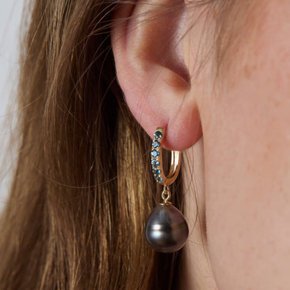 Pacific Blue Tahitian Hoops