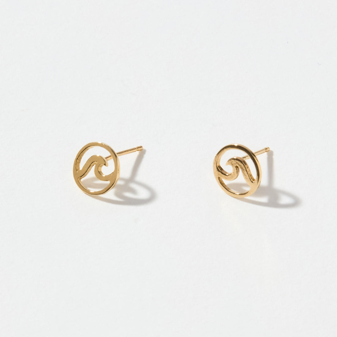 Nauset Beach | 14k Wave Gold Earrings