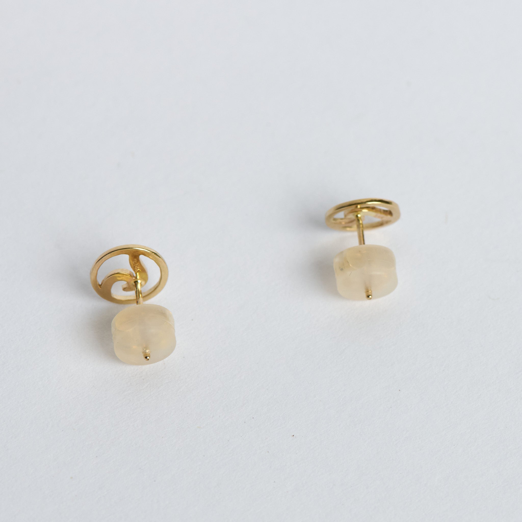Nauset Beach | 14k Wave Gold Earrings