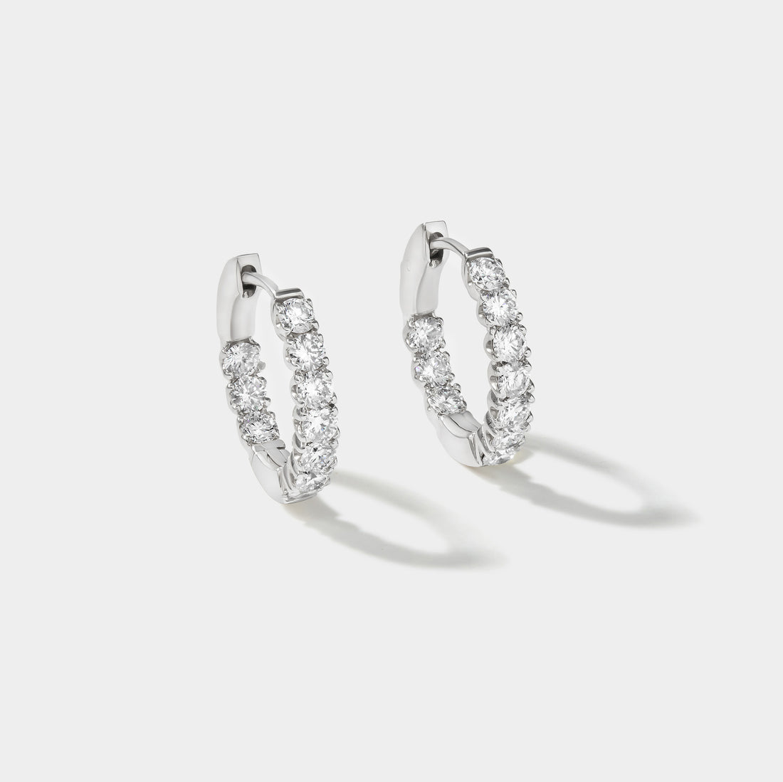 Rock Harbor Lab-Grown Diamond Huggie Hoops – 14k Solid Gold, Made in USA