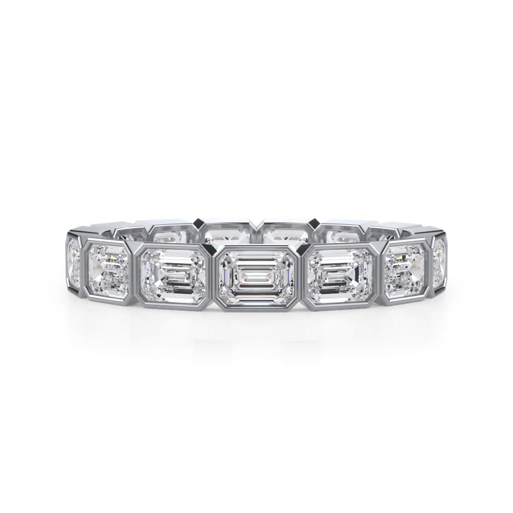 East-West Lab Grown Diamond Eternity Band in 14k Gold