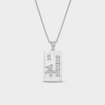  Fine jewelry mahjong necklace inspired by the Garden Party Mahjong set
