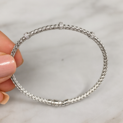 Italian gold 14k bracelet with diamonds