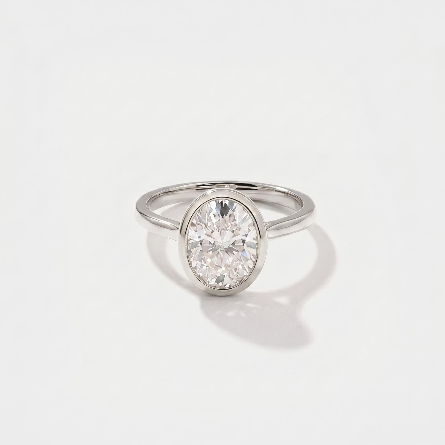 Bezel Lab Grown Diamond Engagement Ring