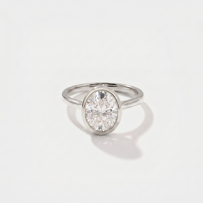 Bezel Lab Grown Diamond Engagement Ring