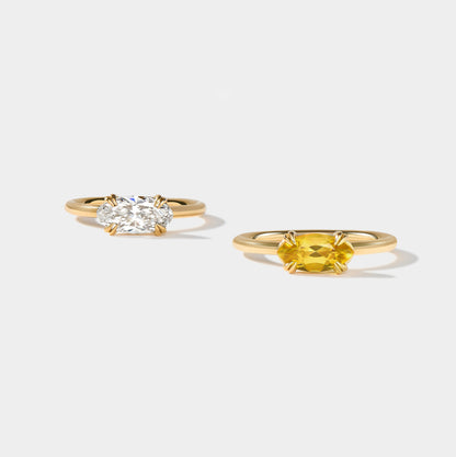 Aurora East-West Marquise Diamond Ring