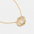 Angled product view of Bayside Oyster Pearl Necklace in solid 14k gold