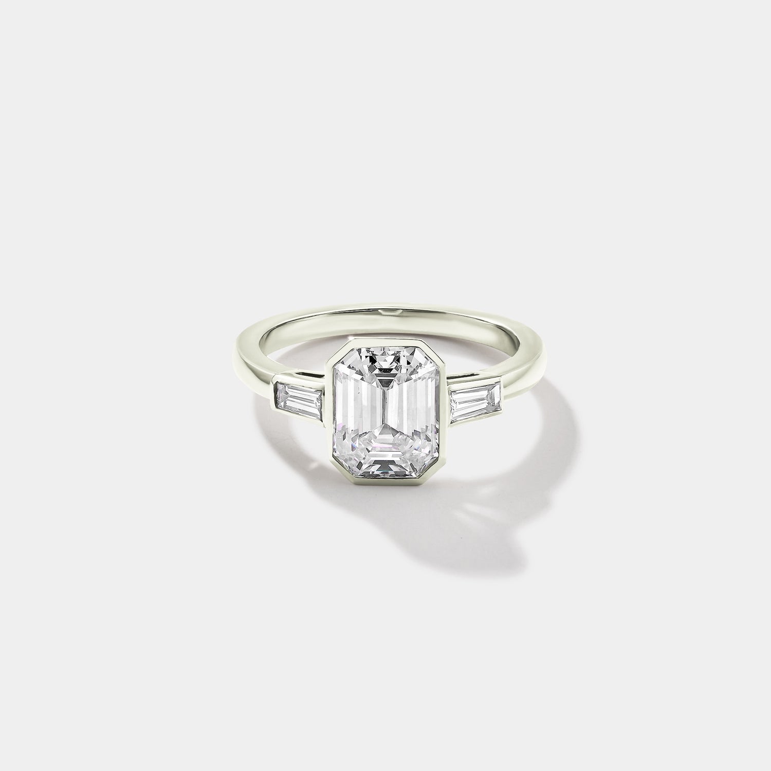white gold lab grown diamond engagement ring