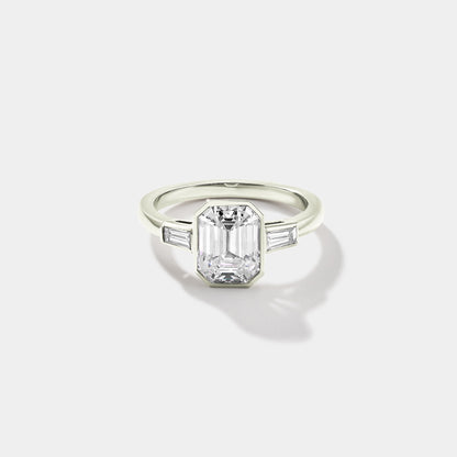 white gold lab grown diamond engagement ring