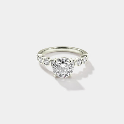 white gold lab grown diamond engagement ring