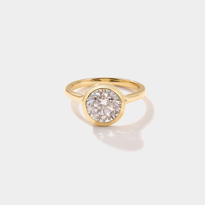 yellow gold lab grown diamond engagement ring