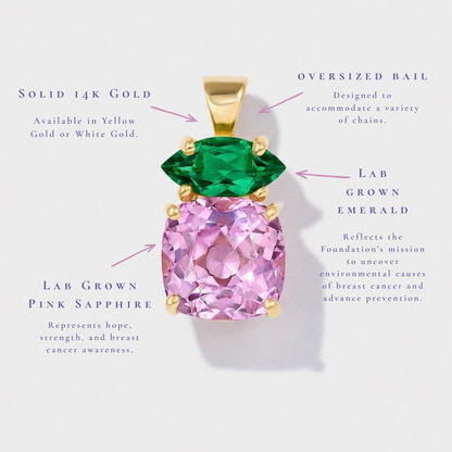 Breast cancer awareness jewelry featured for an October fundraiser benefiting breast cancer research and prevention.