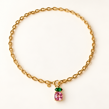 build-your-own charm necklace with front charm clasp