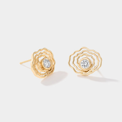 Bayside Oyster Diamond Studs