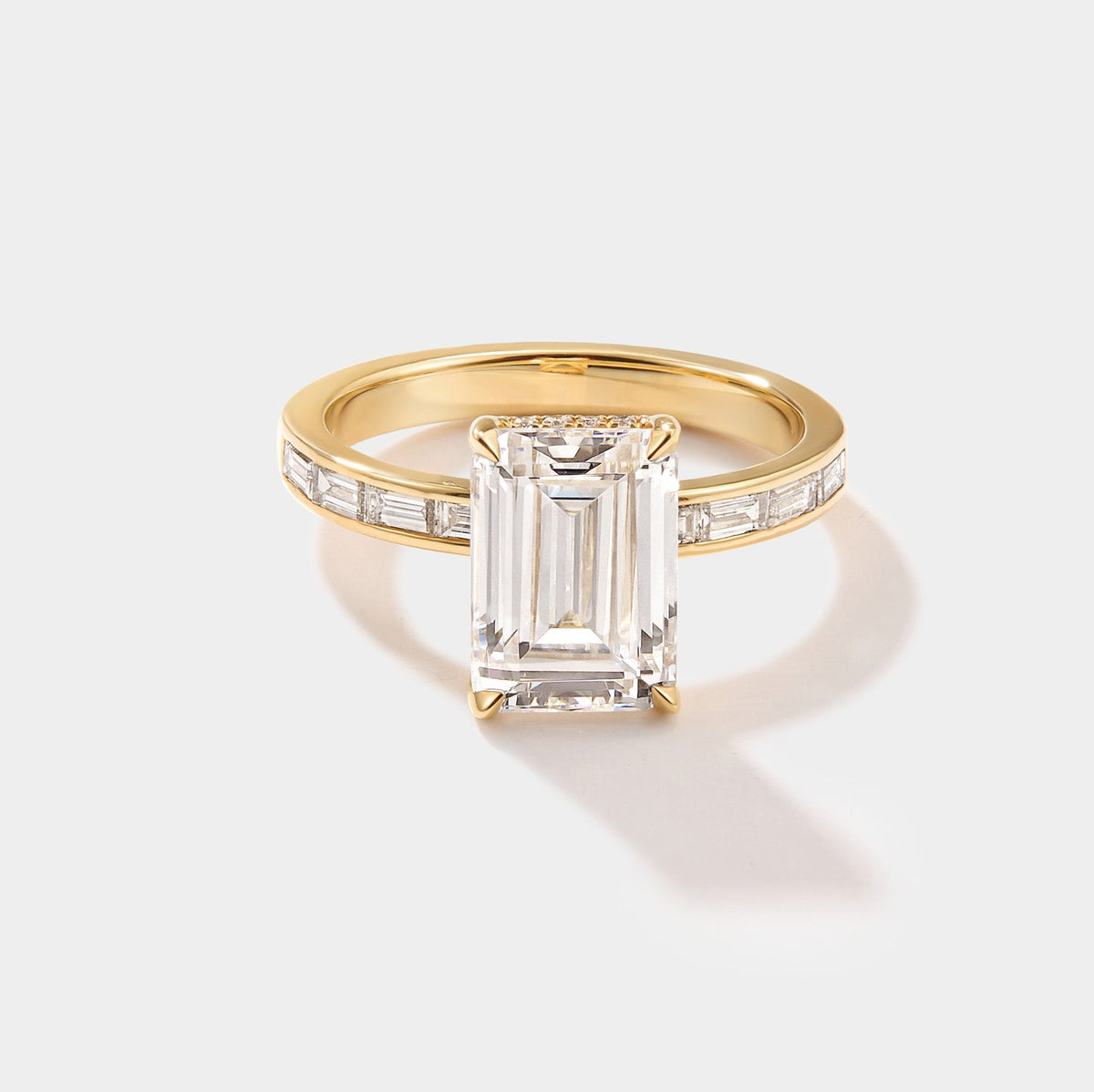 yellow gold lab grown diamond engagement ring
