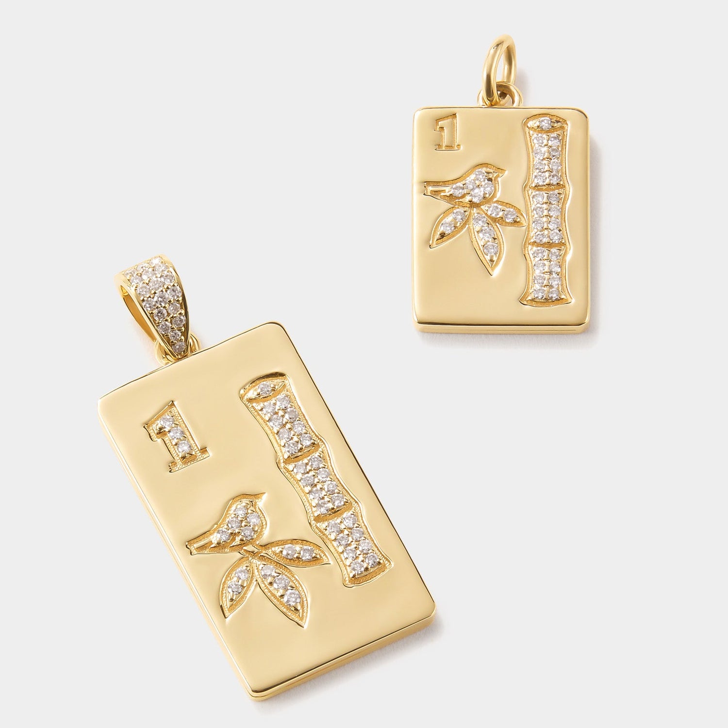 diamond Mahjong pendant