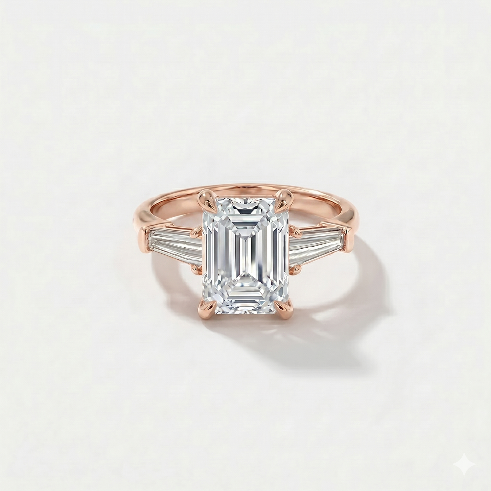 Tapered Baguette Lab Grown Diamond Engagement Ring