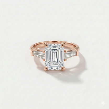 Tapered Baguette Lab Grown Diamond Engagement Ring