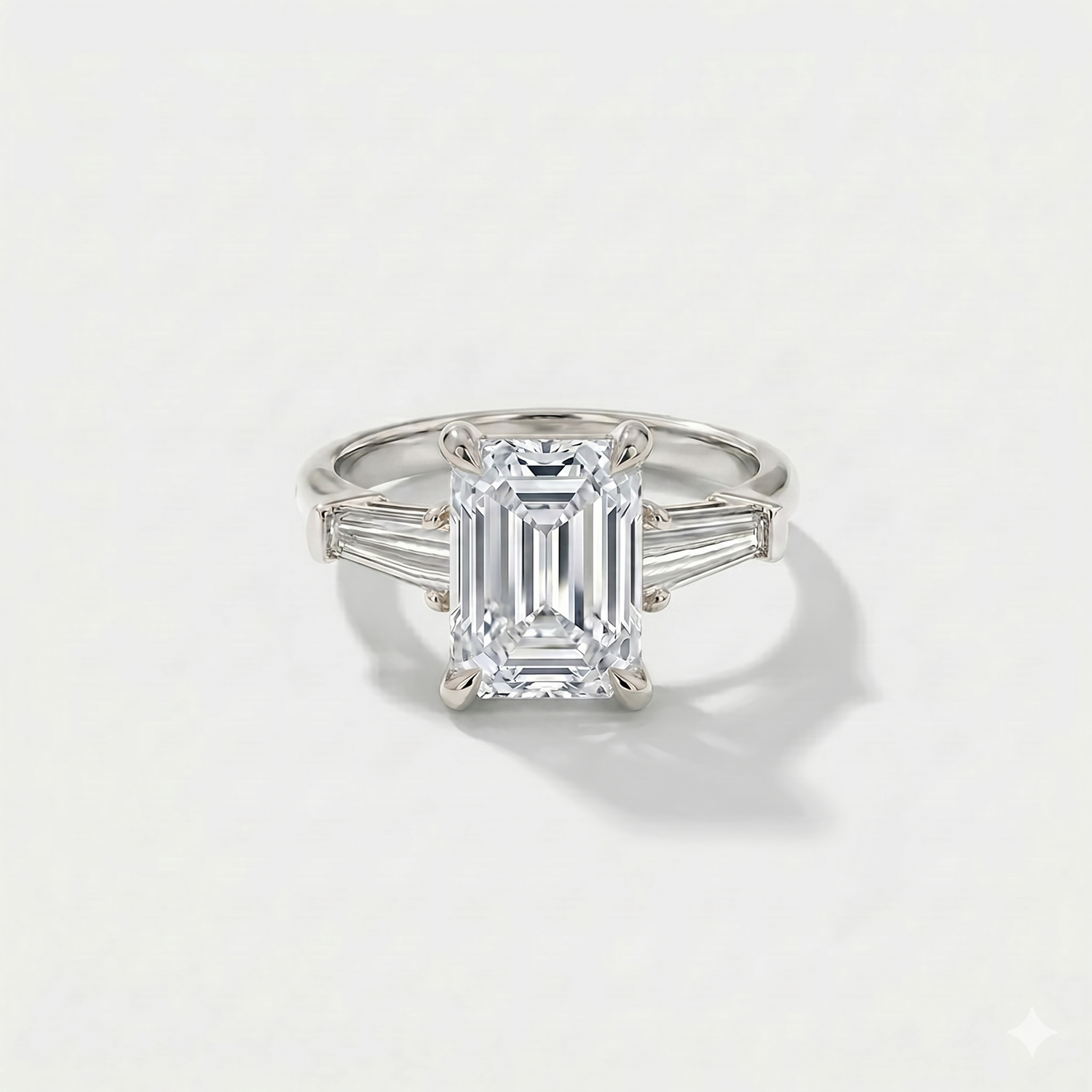 Tapered Baguette Lab Grown Diamond Engagement Ring