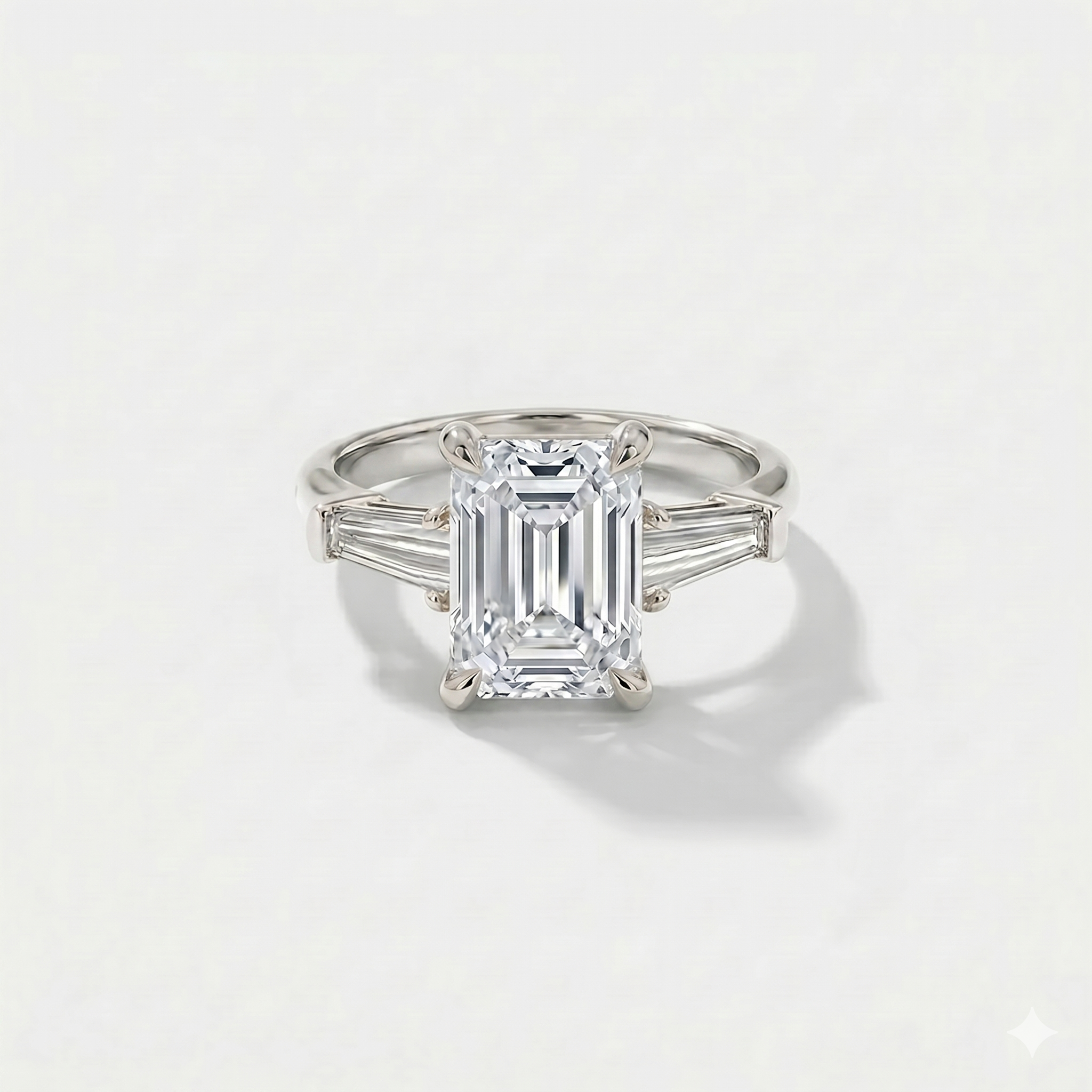Tapered Baguette Lab Grown Diamond Engagement Ring