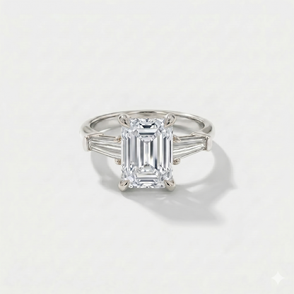 Tapered Baguette Lab Grown Diamond Engagement Ring