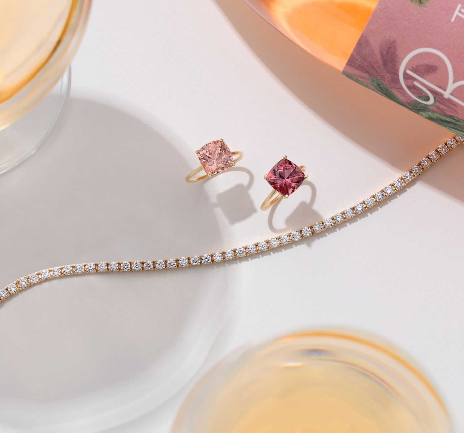 Statement gemstone cocktail rings in 14k gold featuring London blue topaz and vibrant stones inspired by coastal New England