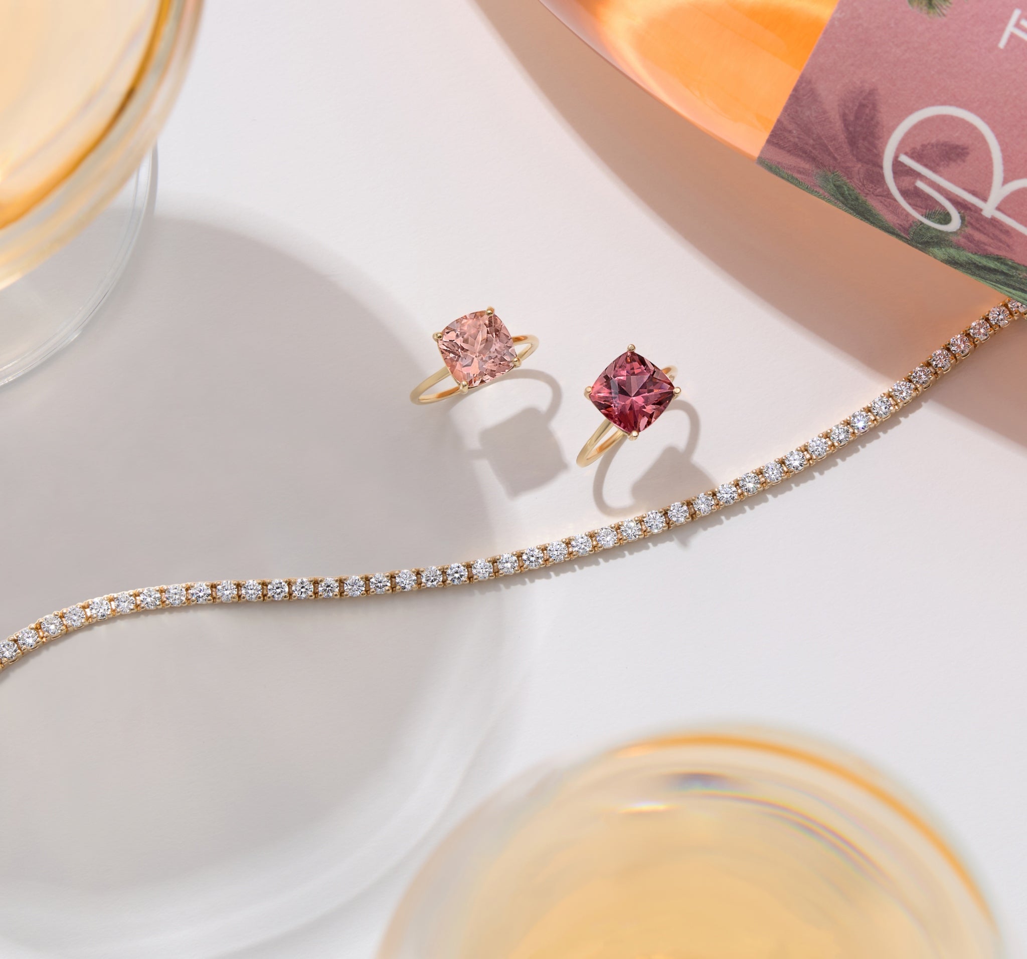 Statement gemstone cocktail rings in 14k gold featuring London blue topaz and vibrant stones inspired by coastal New England