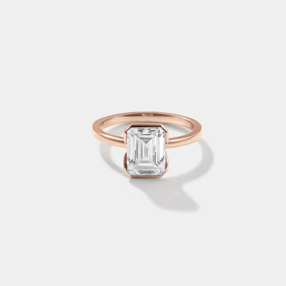 rose gold lab grown diamond engagement ring