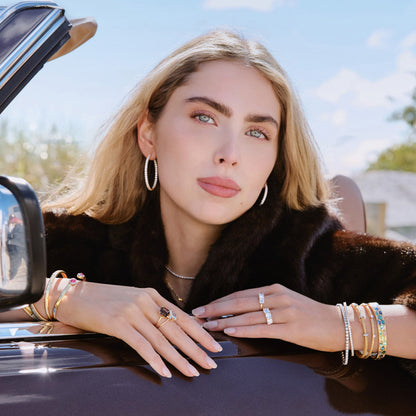 14k gold inside-outside lab-grown diamond hoop earrings