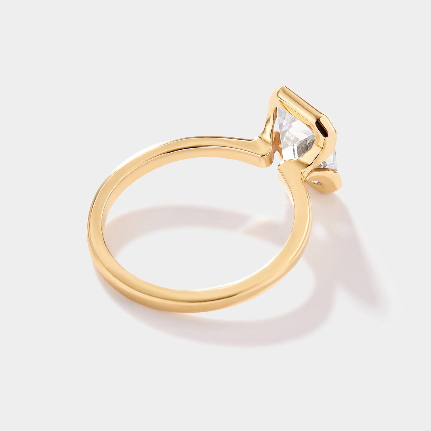 yellow gold lab grown diamond engagement ring