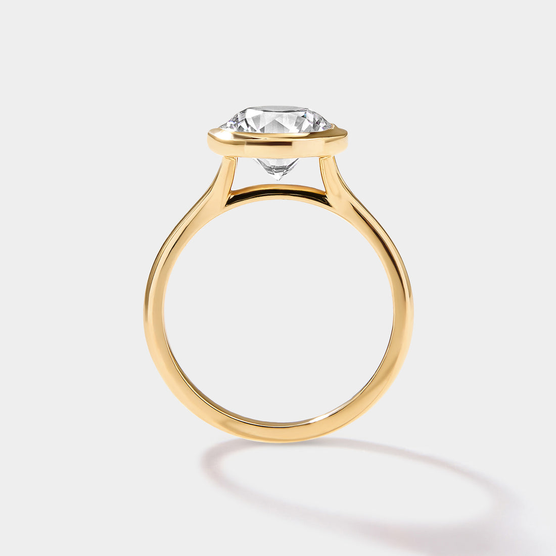 yellow gold lab grown diamond engagement ring
