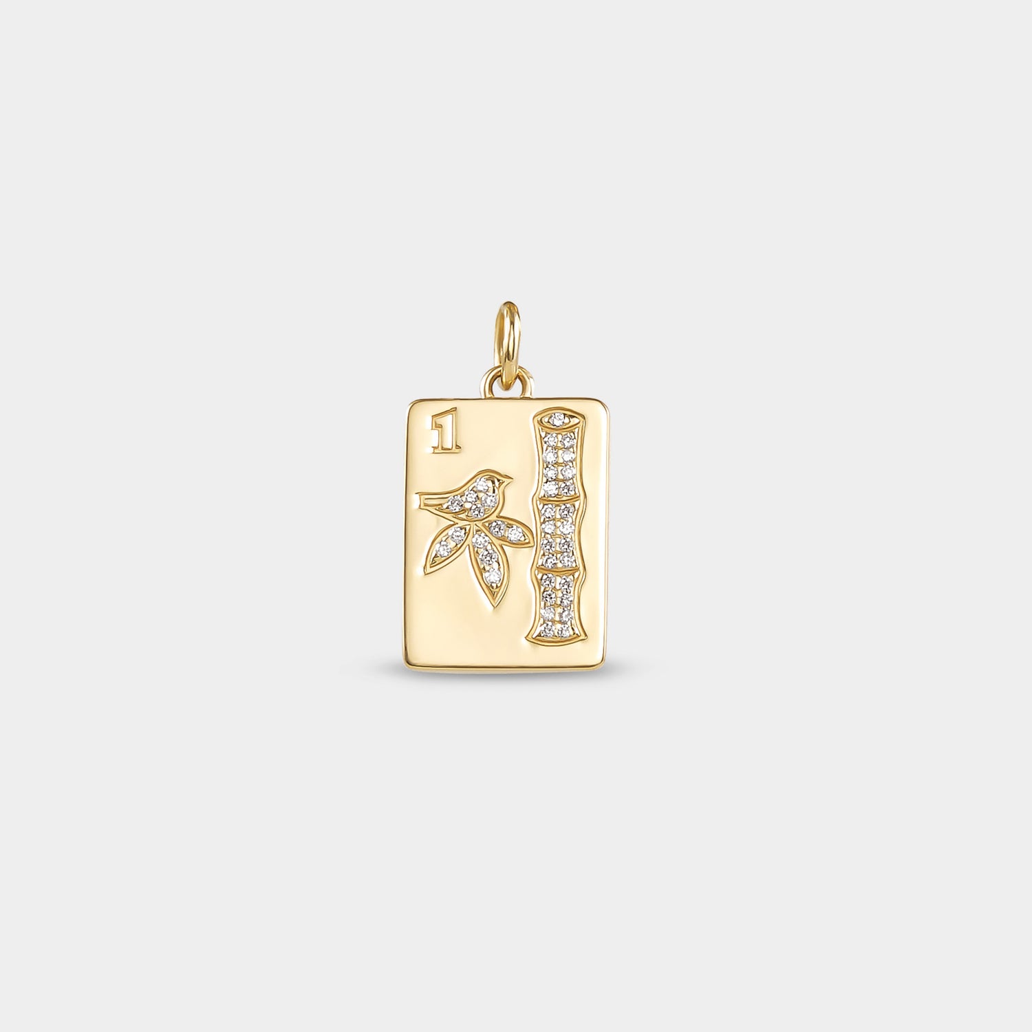 Mahjong jewelry charm designed for collectible fine jewelry charm bracelets
