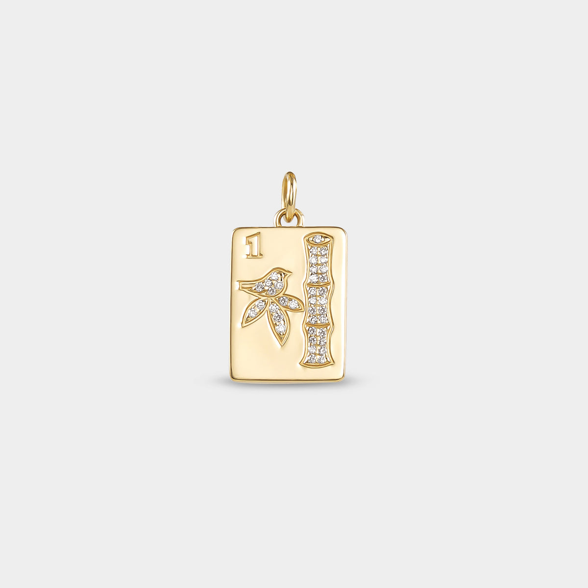 Mahjong jewelry charm designed for collectible fine jewelry charm bracelets