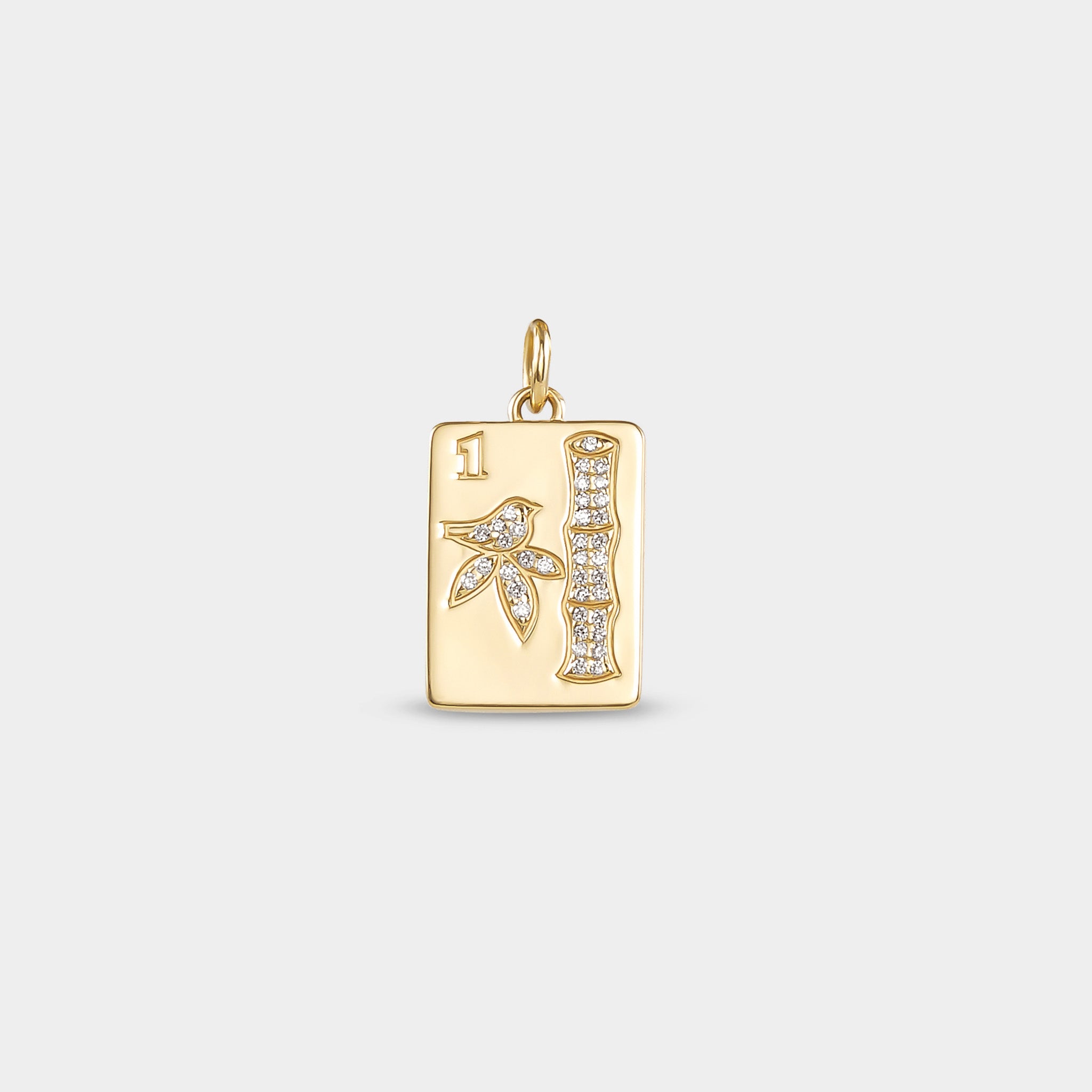 Mahjong jewelry charm designed for collectible fine jewelry charm bracelets