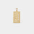 Diamond mahjong pendant necklace photographed on neutral background for luxury jewelry campaign