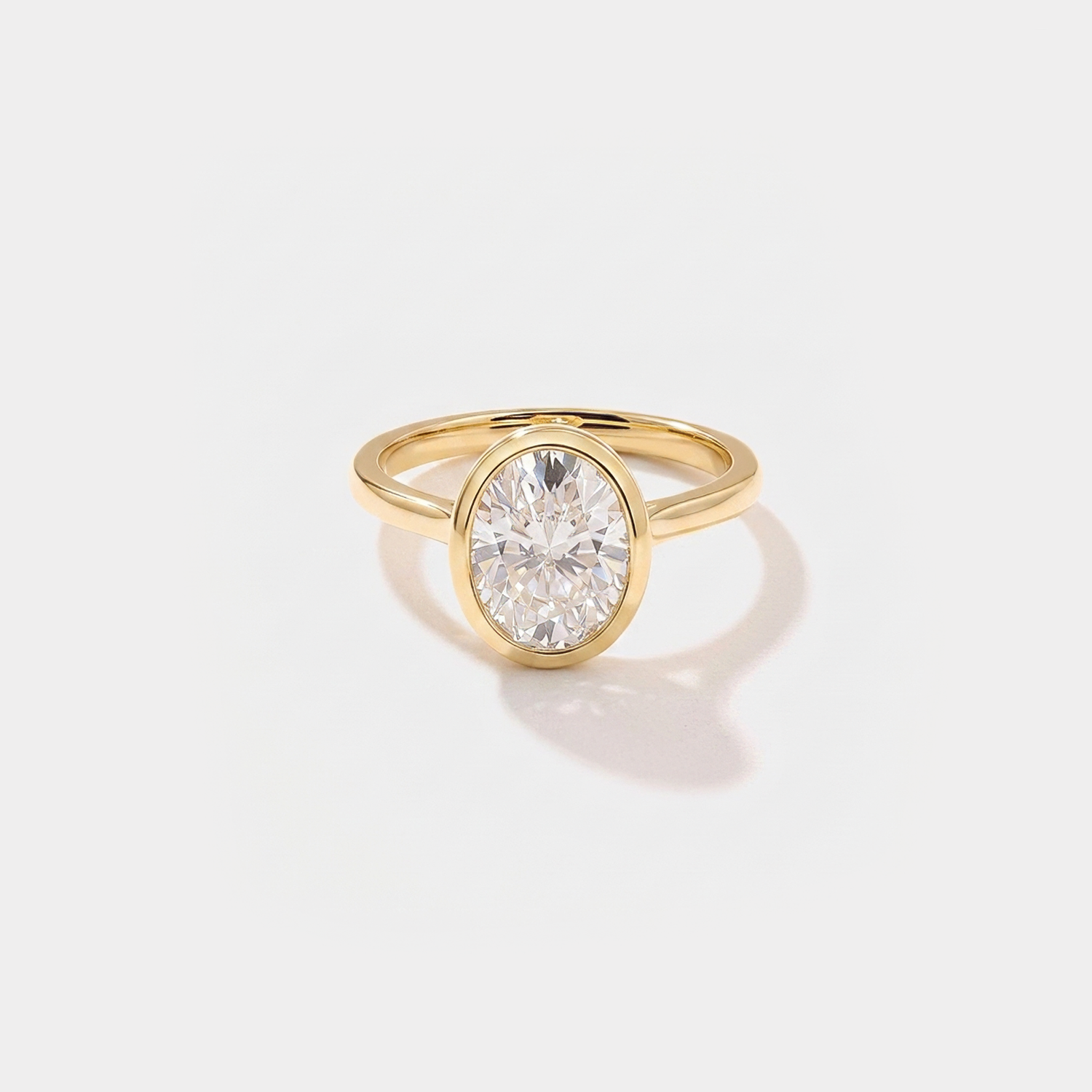 Bezel Lab Grown Diamond Engagement Ring