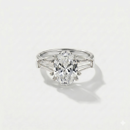 Tapered Baguette Lab Grown Diamond Engagement Ring