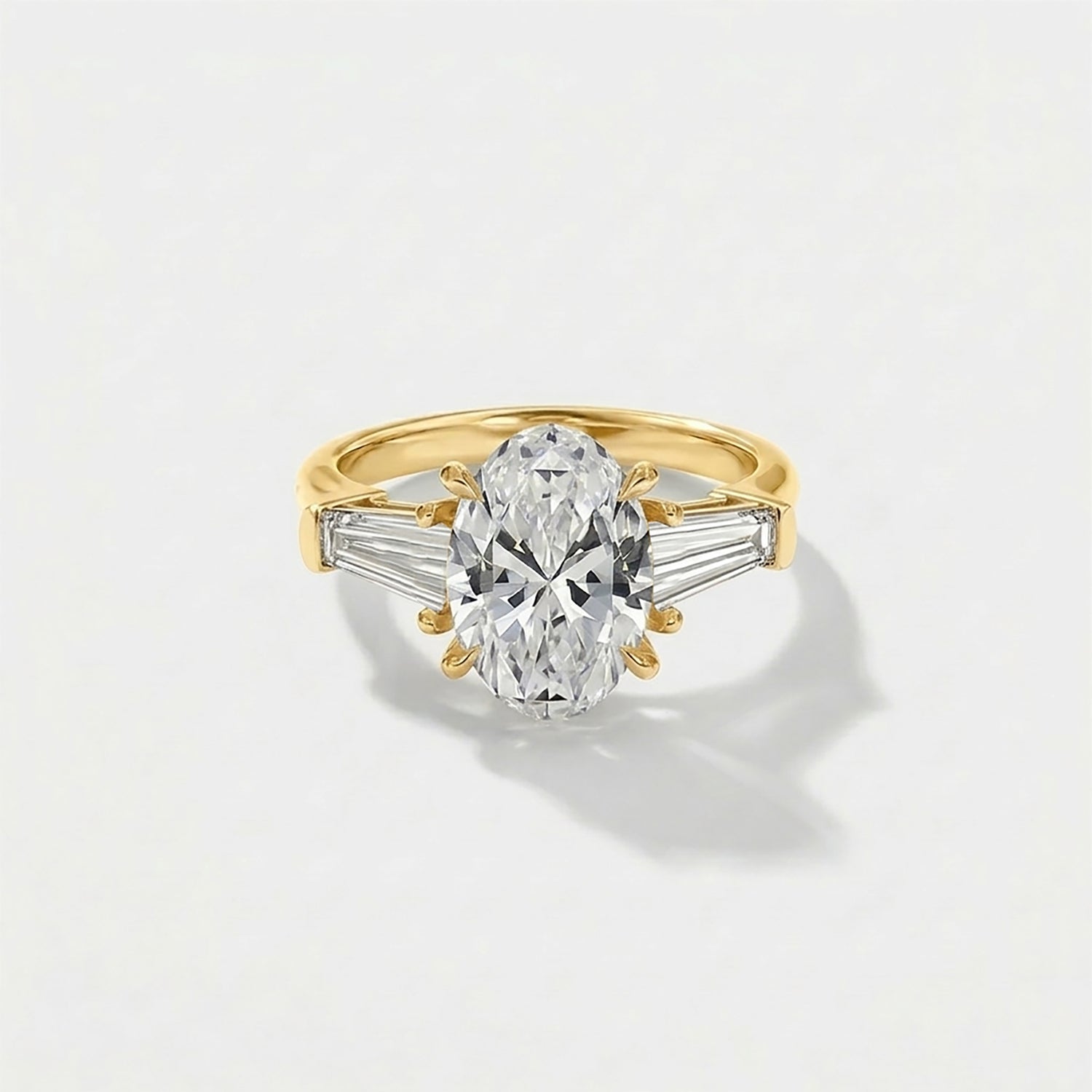 oval lab grown diamond engagement ring