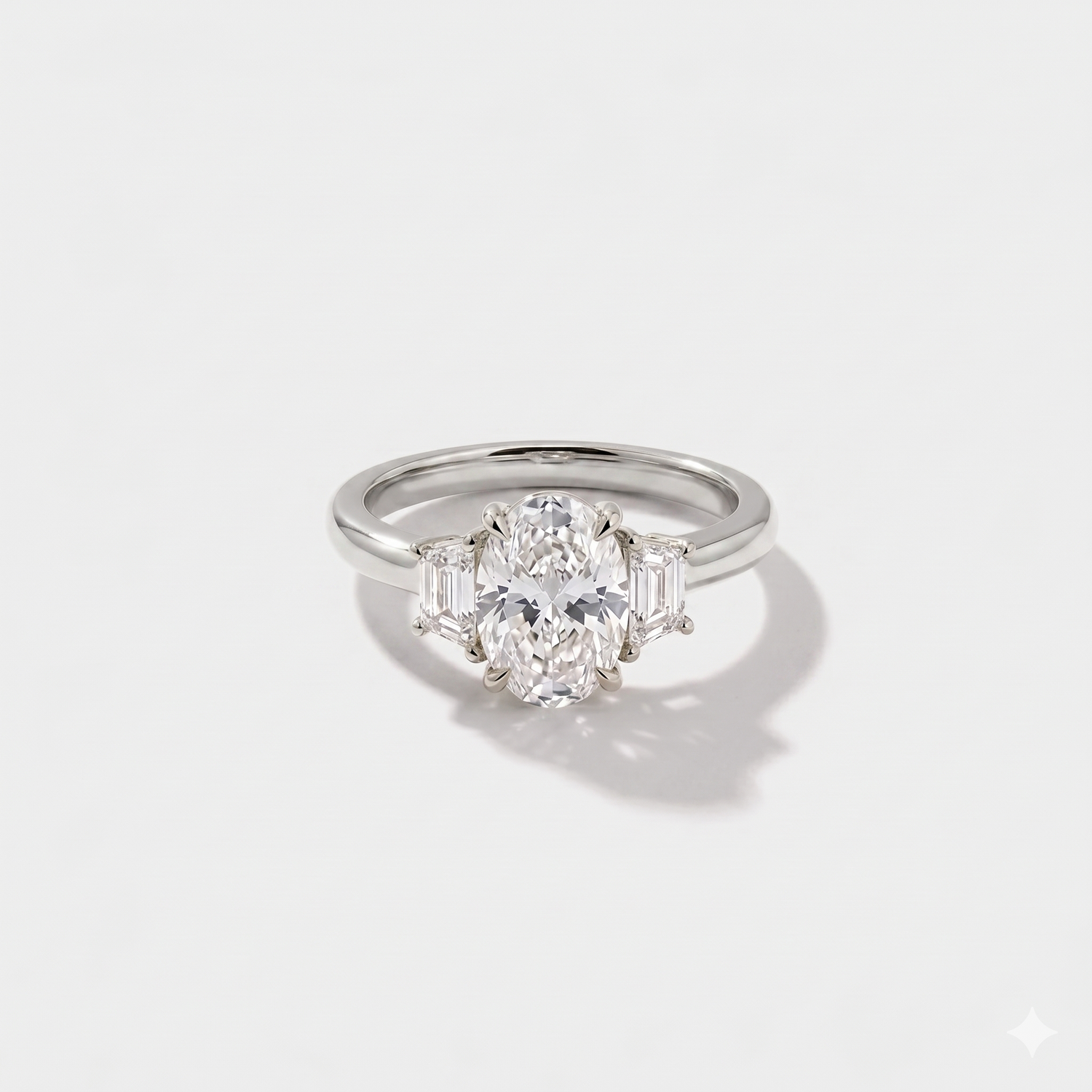 Three Stone Lab Grown Diamond Engagement Ring