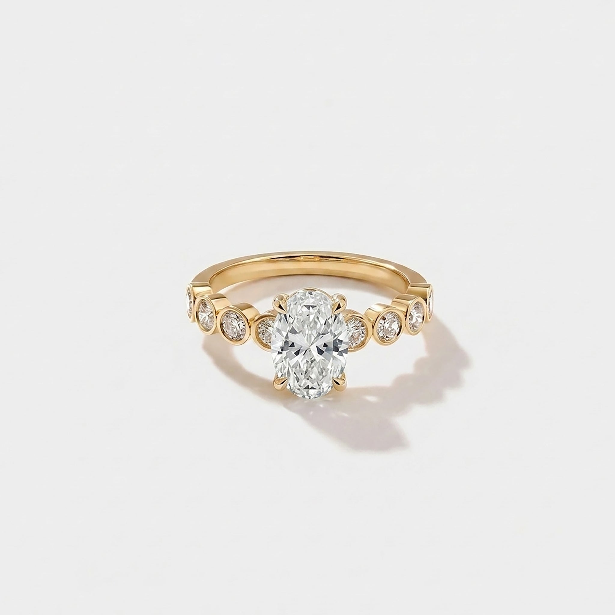 oval lab grown diamond engagement ring