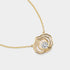 Bayside Oyster Diamond Necklace in solid 14k gold, front product view