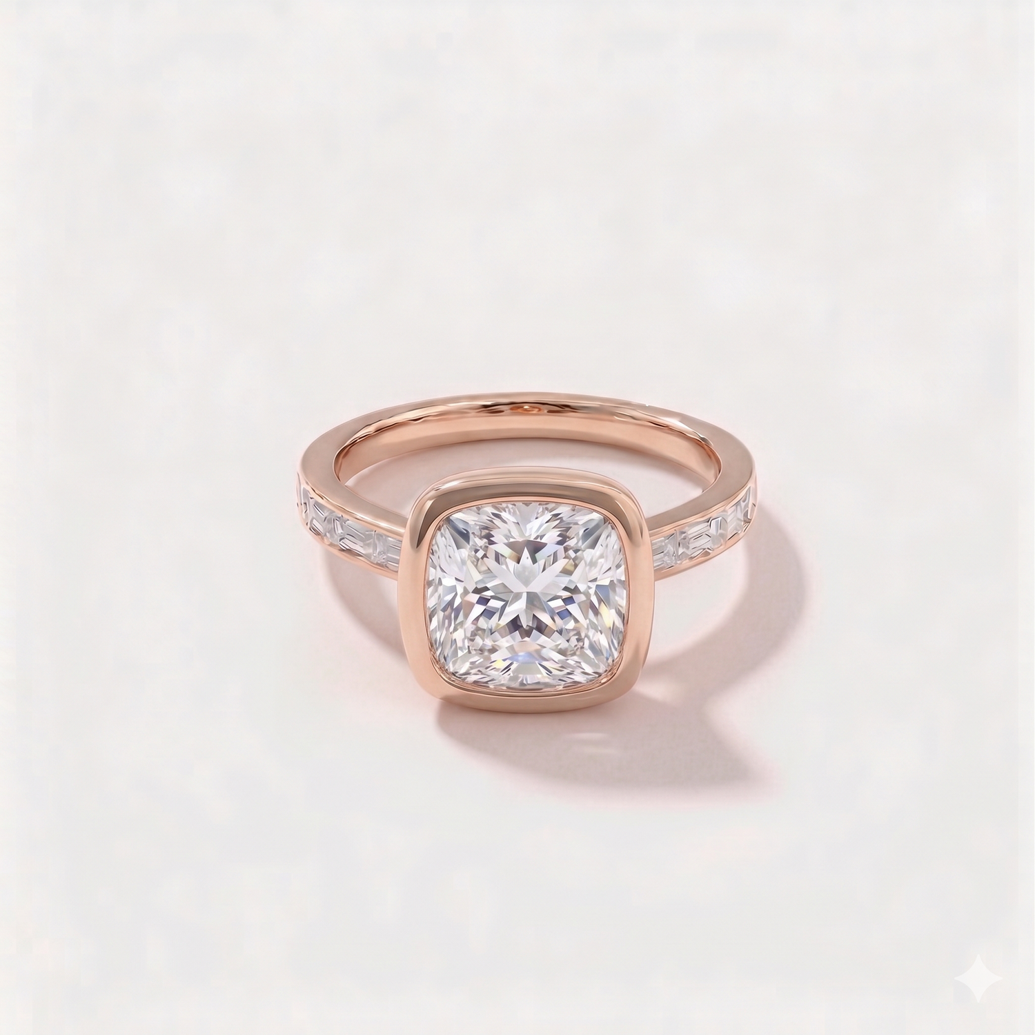 Channel Set Lab Grown Diamond Engagement Ring