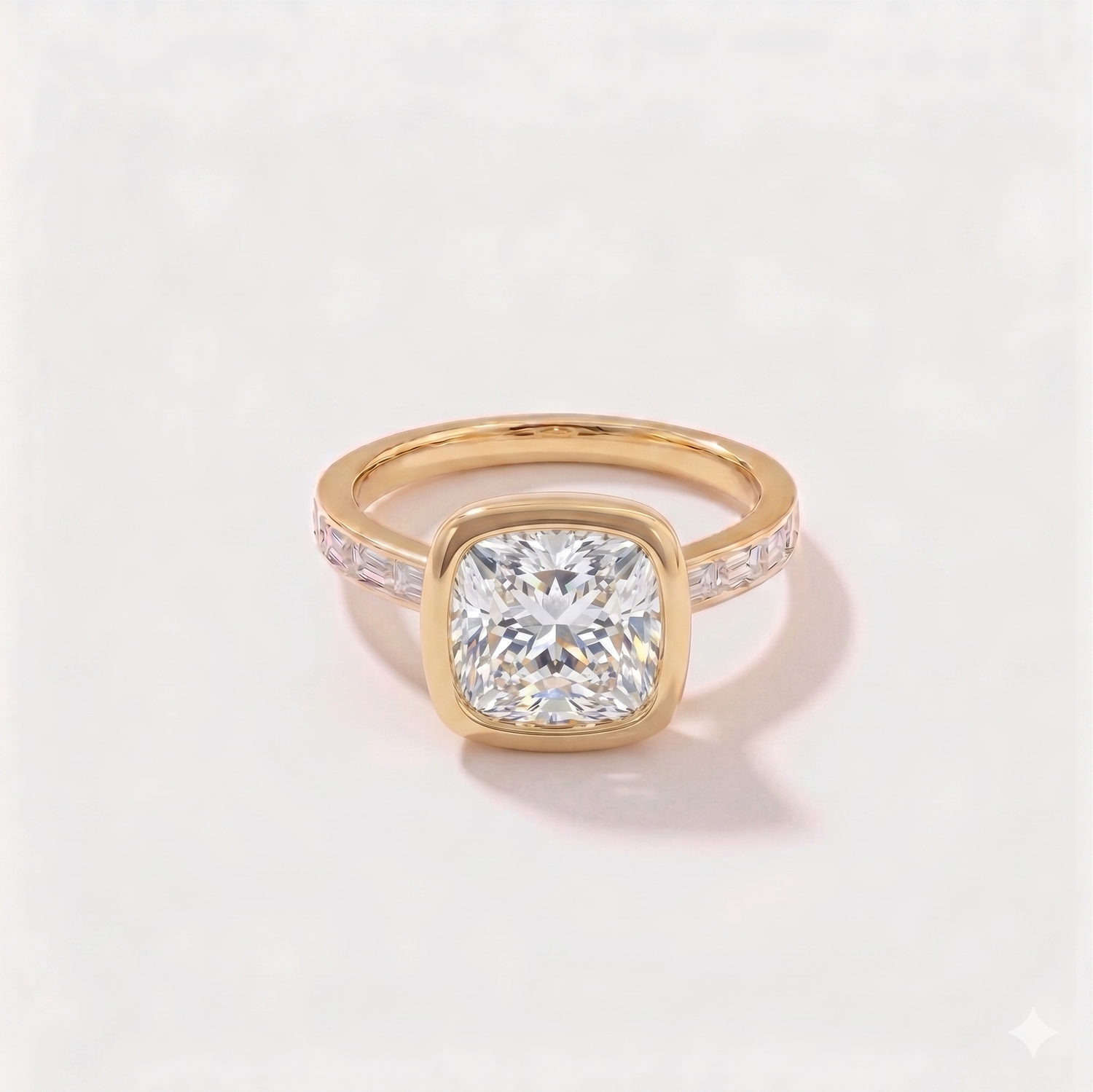 Channel Set Lab Grown Diamond Engagement Ring